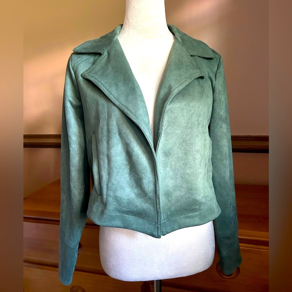 Philosophy Sage Green Suede Jacket